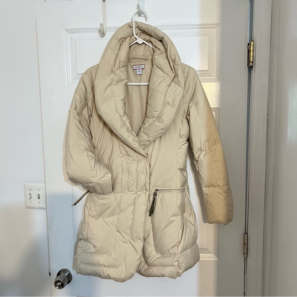 Max&Co Beige Quilted Coat